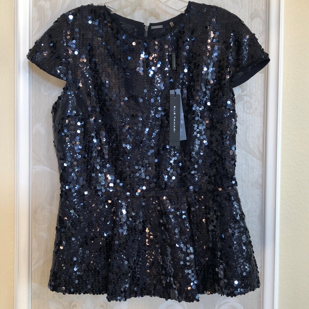 🆕Elie Tahari Justina Sequin Blouse